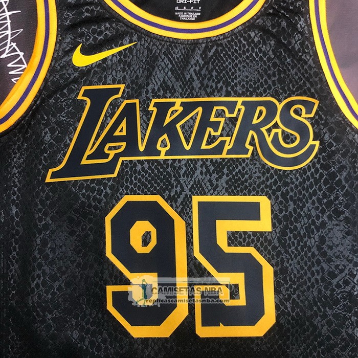 Camiseta Los Angeles Lakers Juan Toscano-Anderson NO 95 Mamba 2021-22 Negro